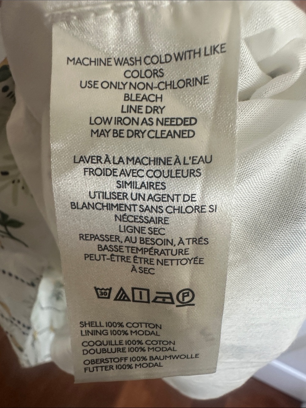 Anthropologie White Midi Dress with Yellow Floral Motif - Picture 3 of 3